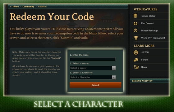 putting neverwinter codes into arc